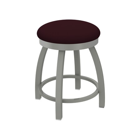 Holland Bar Stool Co 18" Swivel Vanity Stool, Nickel Finish, Canter Bordeaux Seat 80218AN005